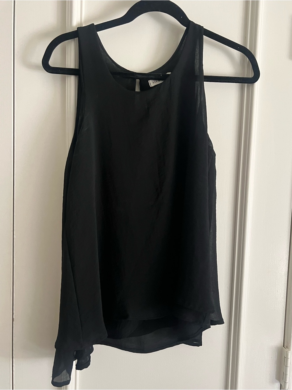 Blu Pepper Black Layered Chiffon Sleeveless Camisole